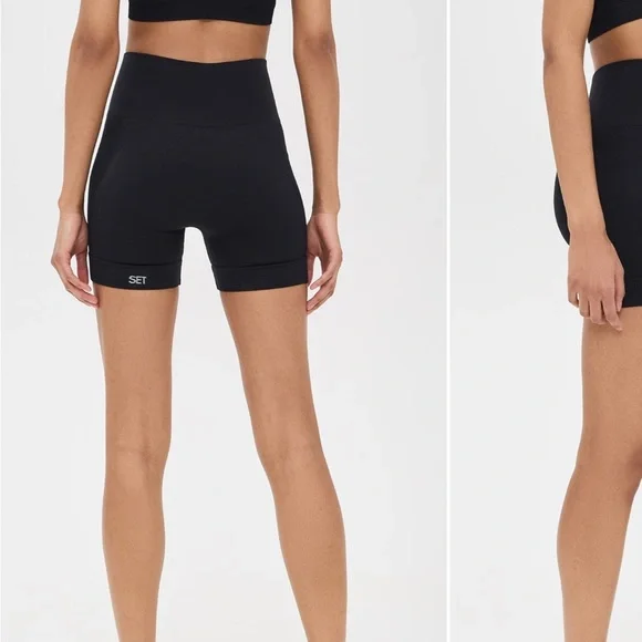 Set Active sculpt flex Black High-Waisted bike shorts - Picture 2 of 5